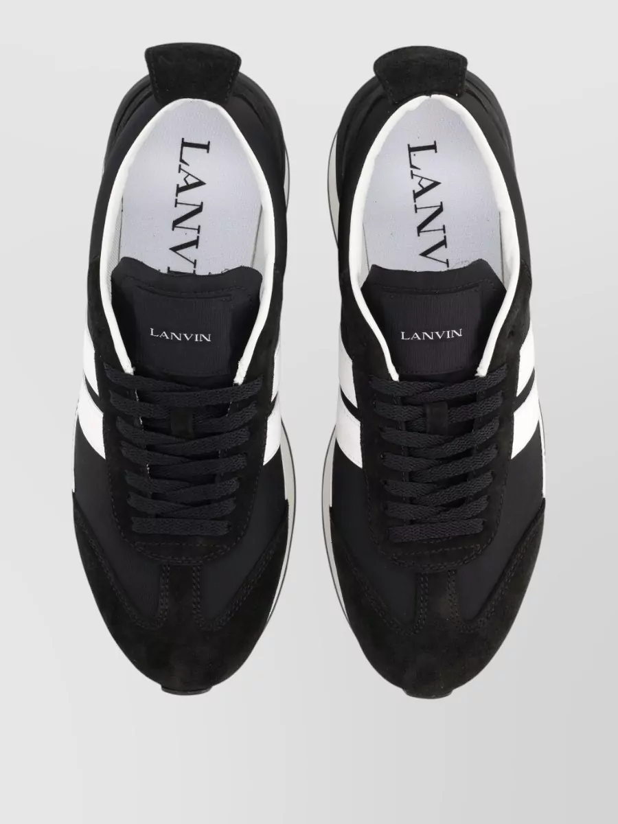 Lanvin Sneakers With Contrast Panels And Rubber Sole
