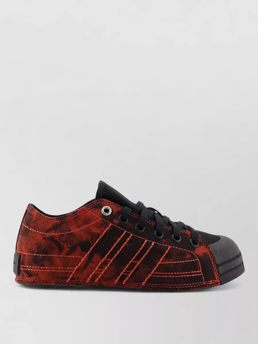 Y-3 Printed Canvas Lace-Up Sneakers
