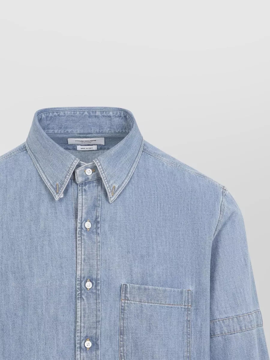 Thom Browne Denim Long-Sleeve Shirt