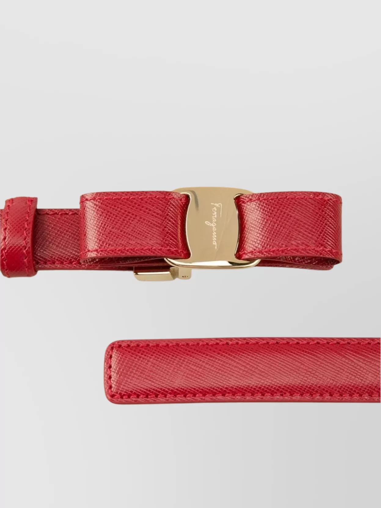 Ferragamo Bow Front Leather Belt