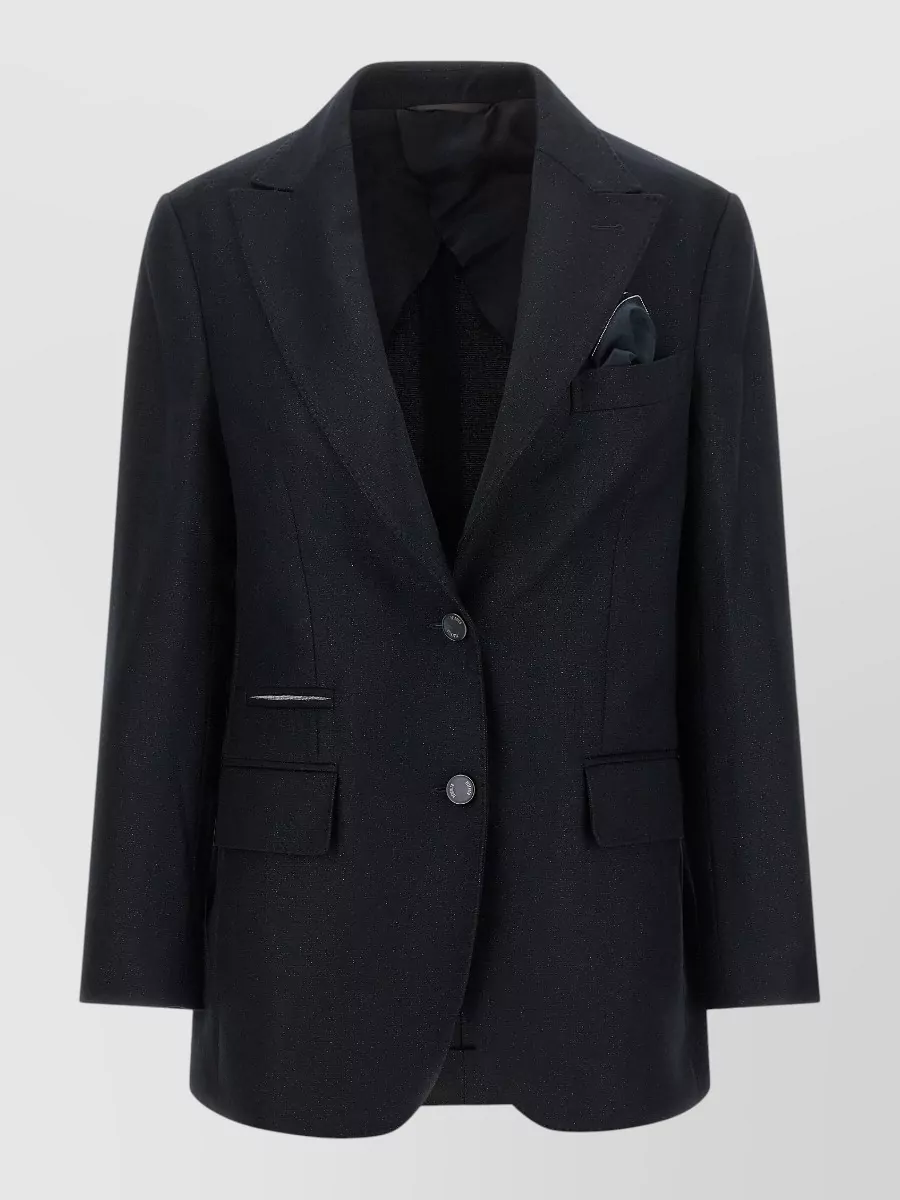 Peserico Virgin Wool Single-Breasted Suit Jacket