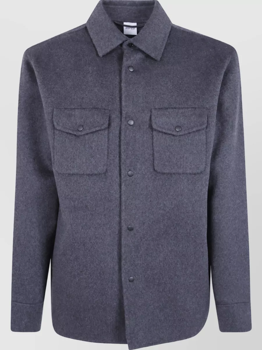 Aspesi wool shirt jacket
