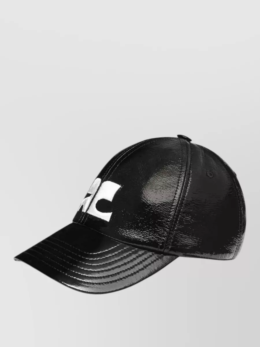 Courrèges Logo-Embroidered Vinyl-Finish Cap
