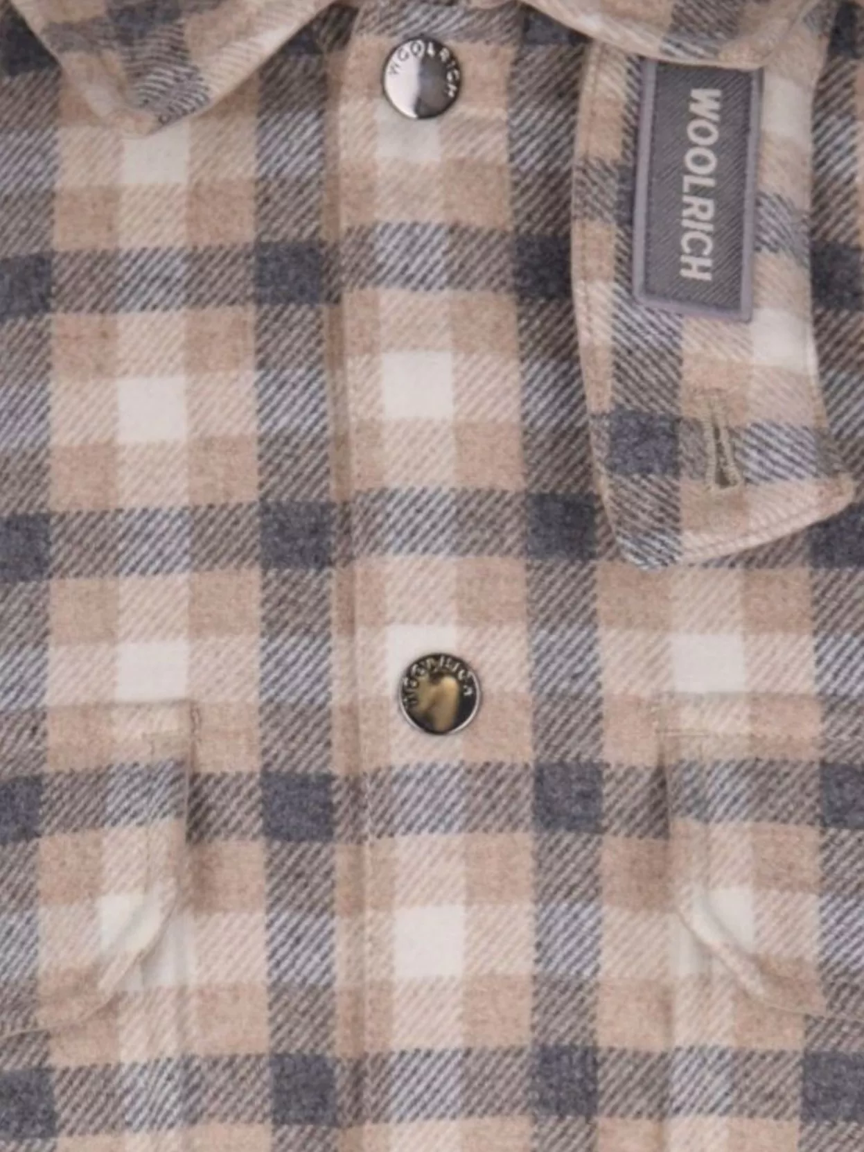 Woolrich Plaid Pattern Collared Jacket Chest Pockets