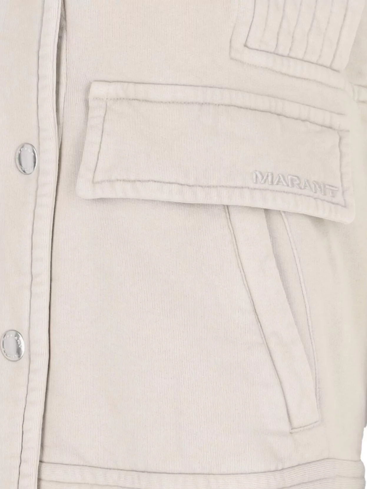 Isabel Marant Étoile Quilted Shawl Collar Jacket With Front Pockets In White