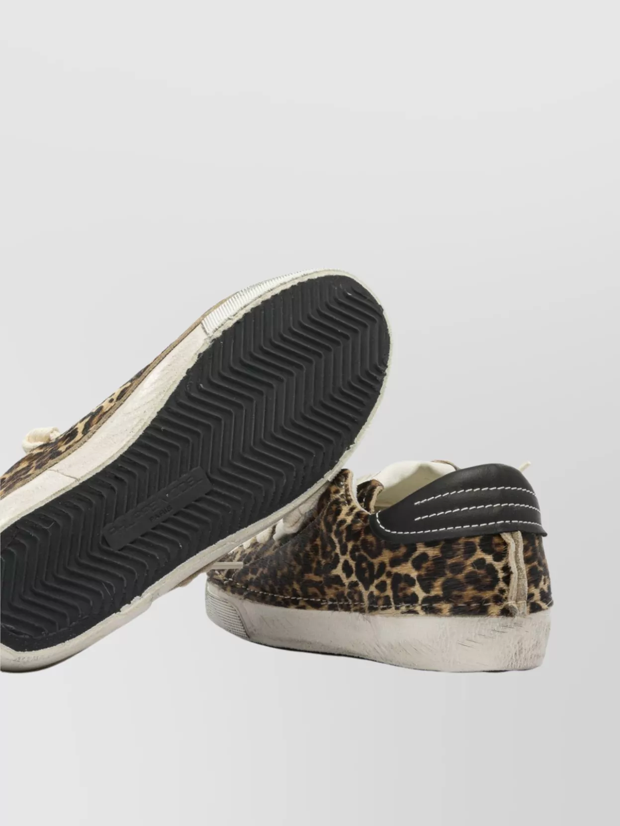Philippe Model Stitched Leopard Print Low-Top Sneakers Slip-On
