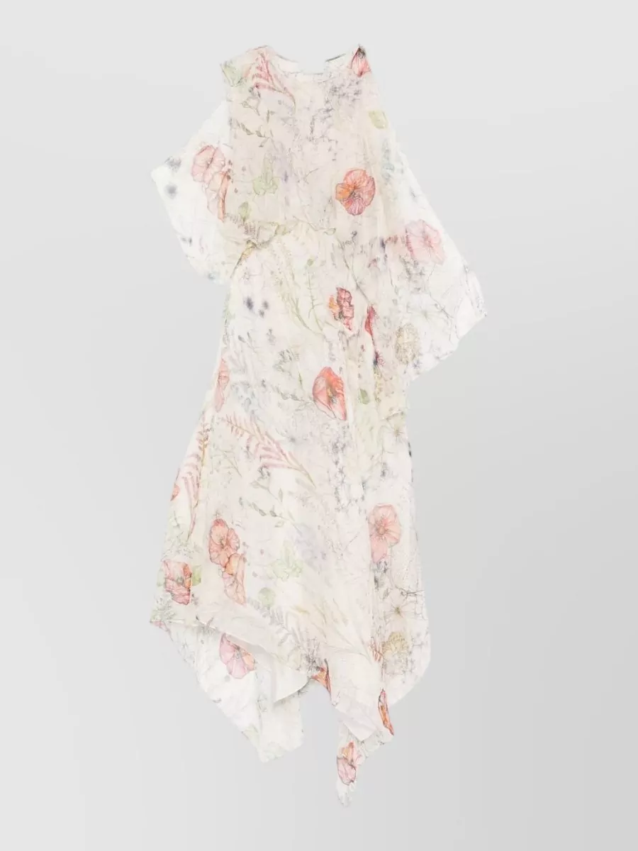 Alexander Mcqueen Knee Length Dress Asymmetric Hem Draped