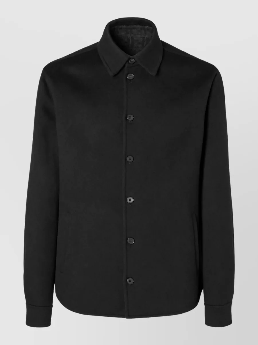 Fendi wool silk single breasted coat