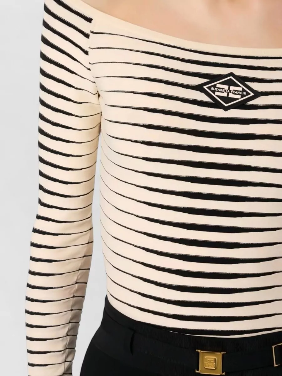 Elisabetta Franchi Ribbed Knitted Bodysuit