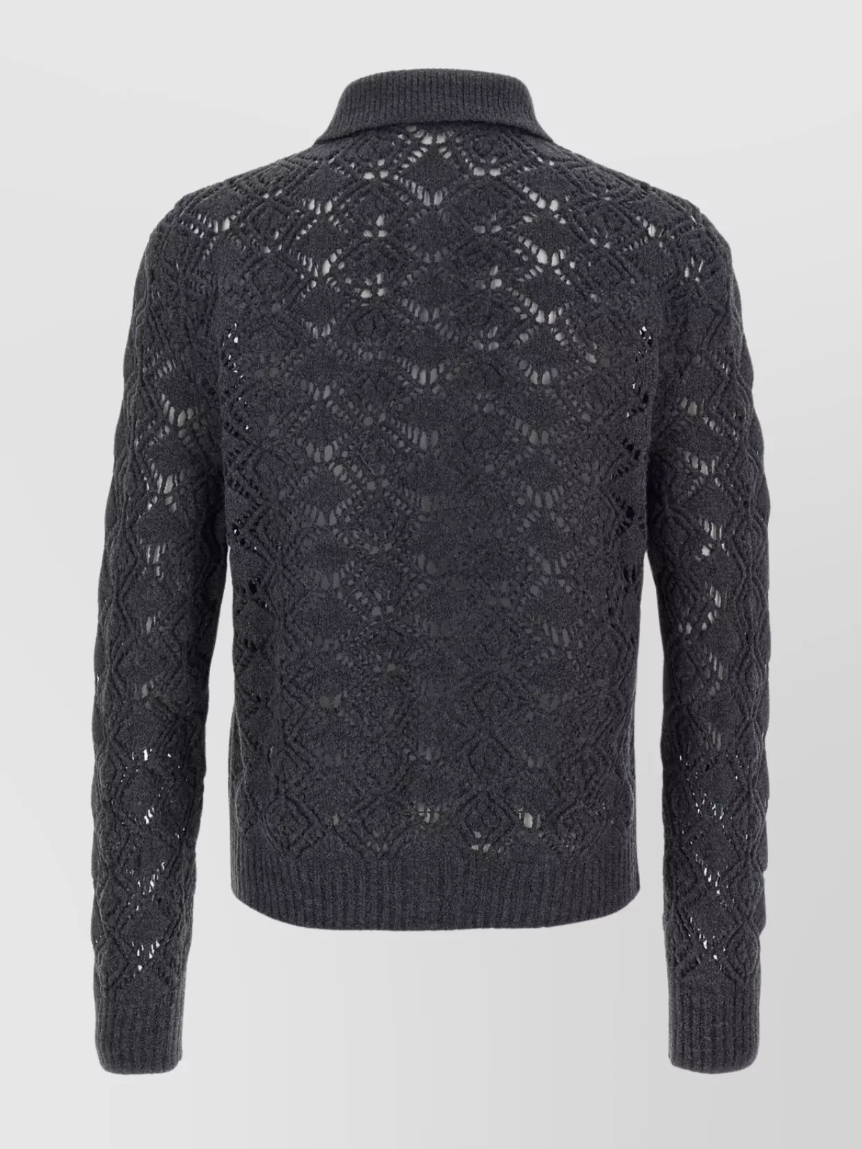 Jil Sander Collared Wool Cardigan With Textured Knit