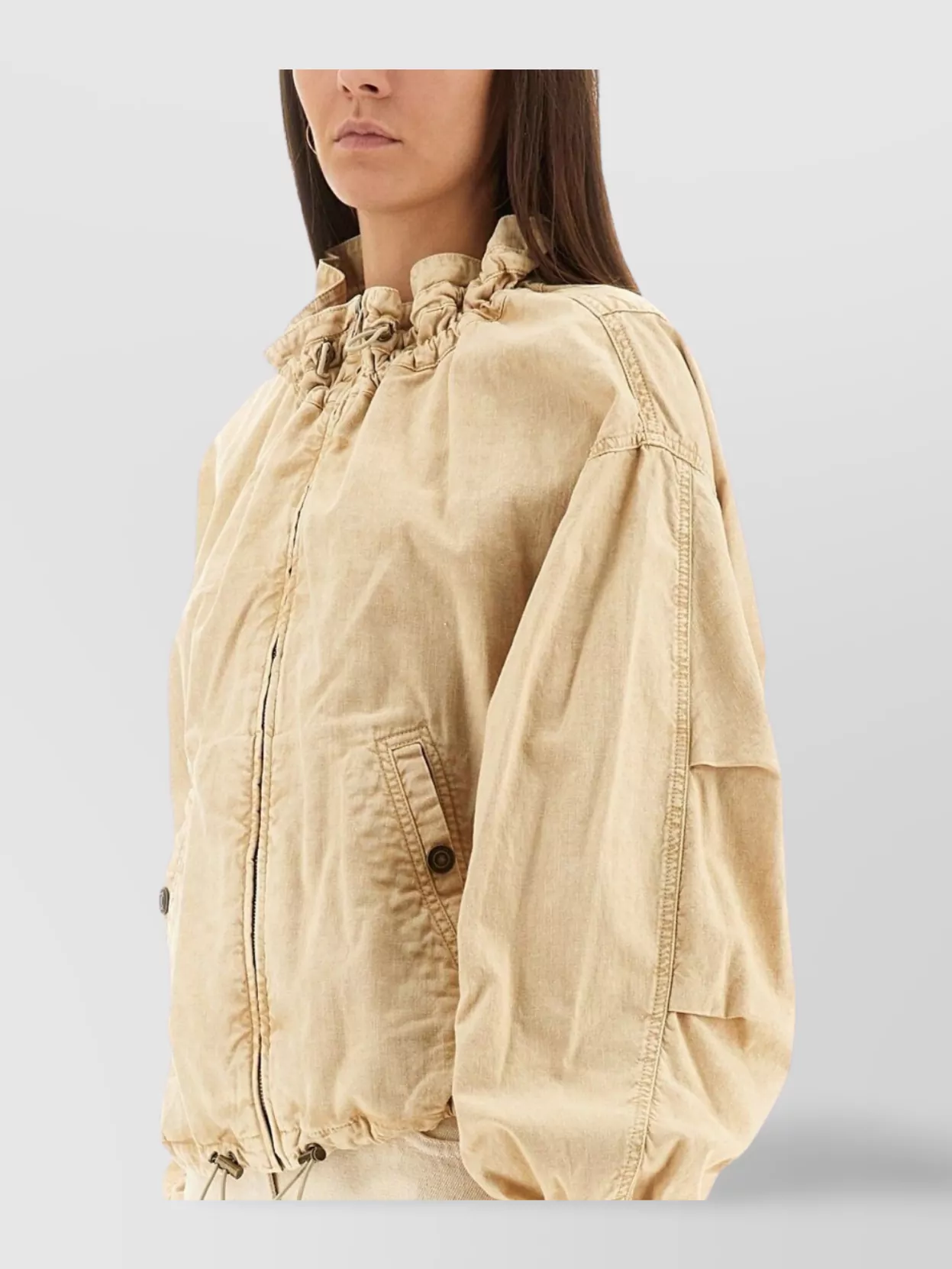 Isabel Marant Etoile Ruffled Collar Long Sleeve Jacket