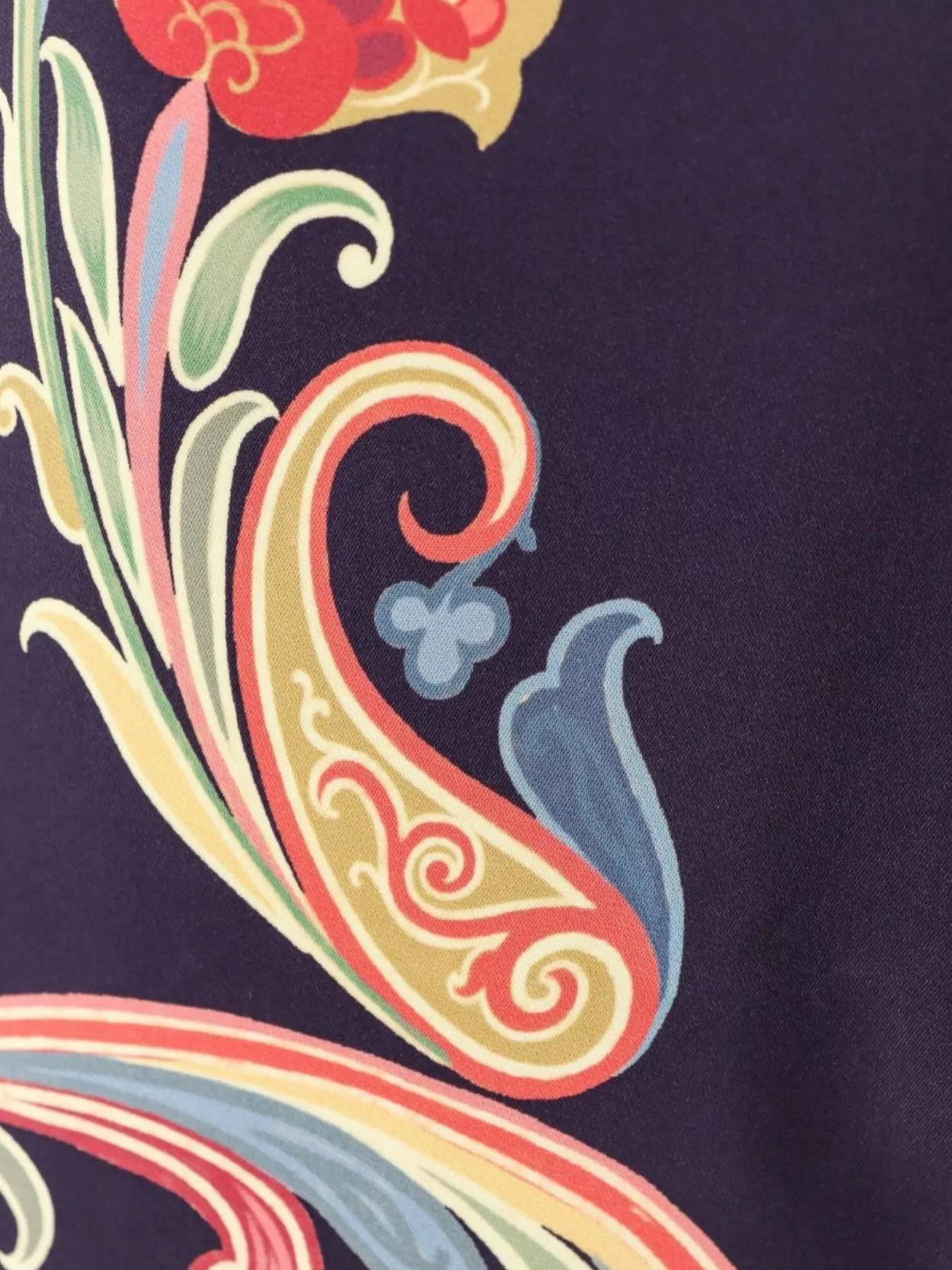 Etro Viscose Dress Iconic Print Multicolor U-Neckline