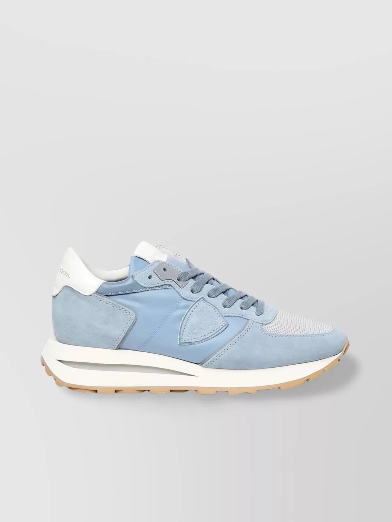 Philippe Model Light Suede Sneakers With Mesh Panels In Blue
