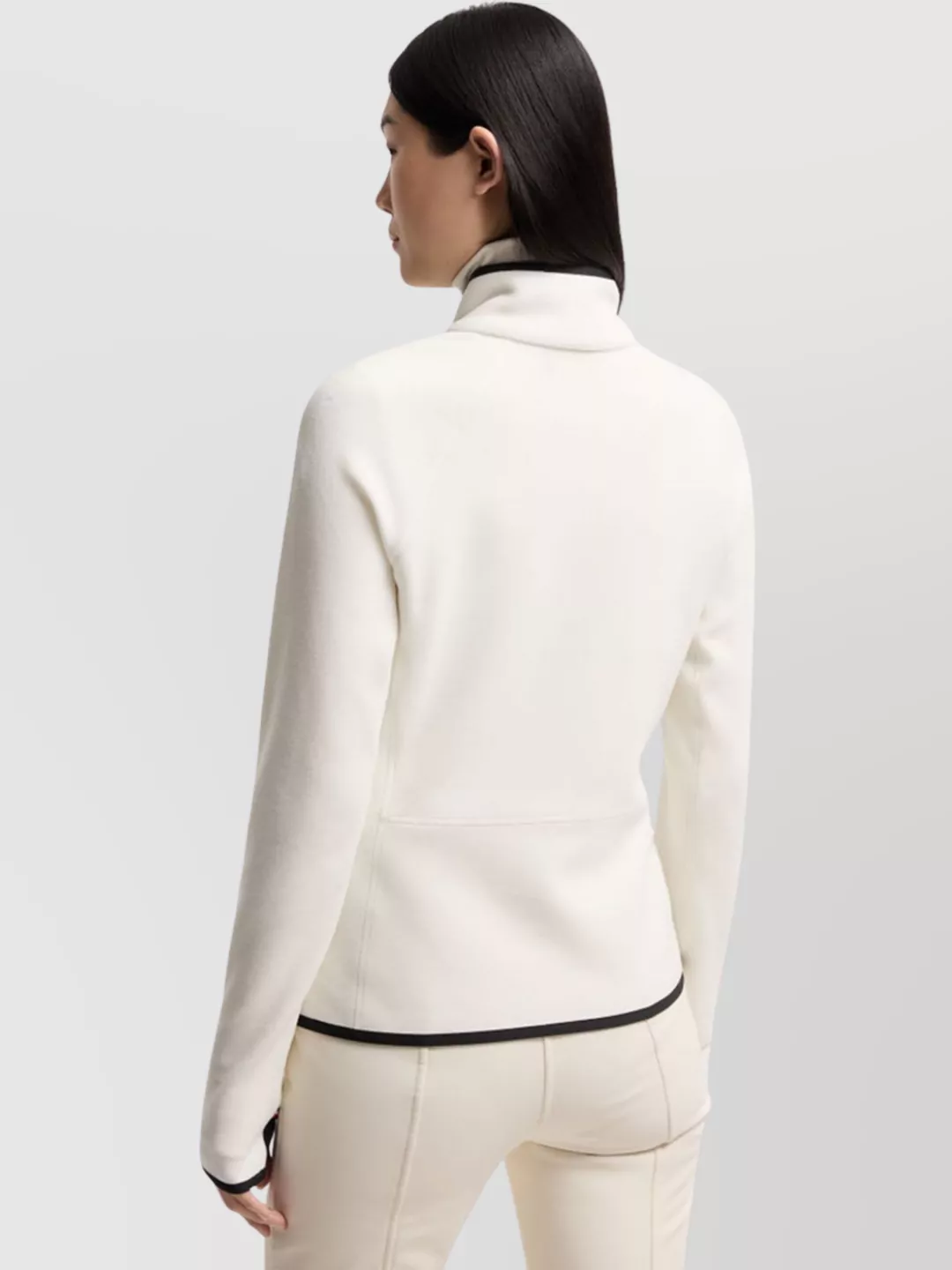 Moncler Fleece Sweatshirt With Zip And Pockets In White