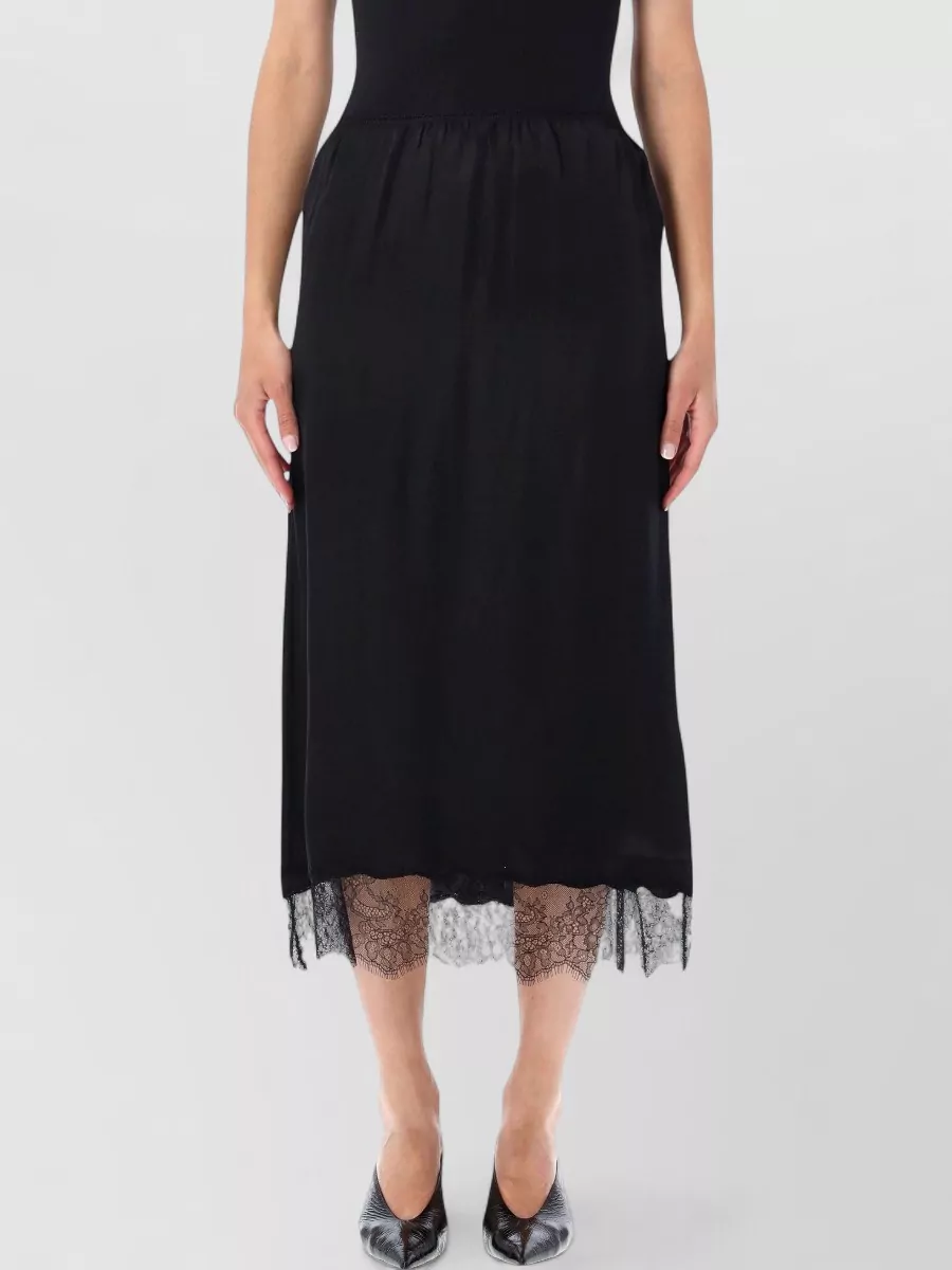 Anine Bing Silk Midi Skirt