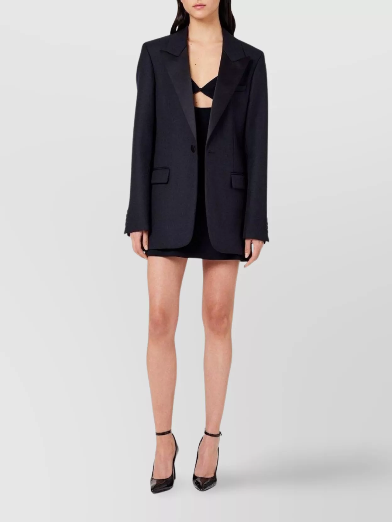 Ami Alexandre Mattiussi Ami Paris Cut-out Detail Mini Dress