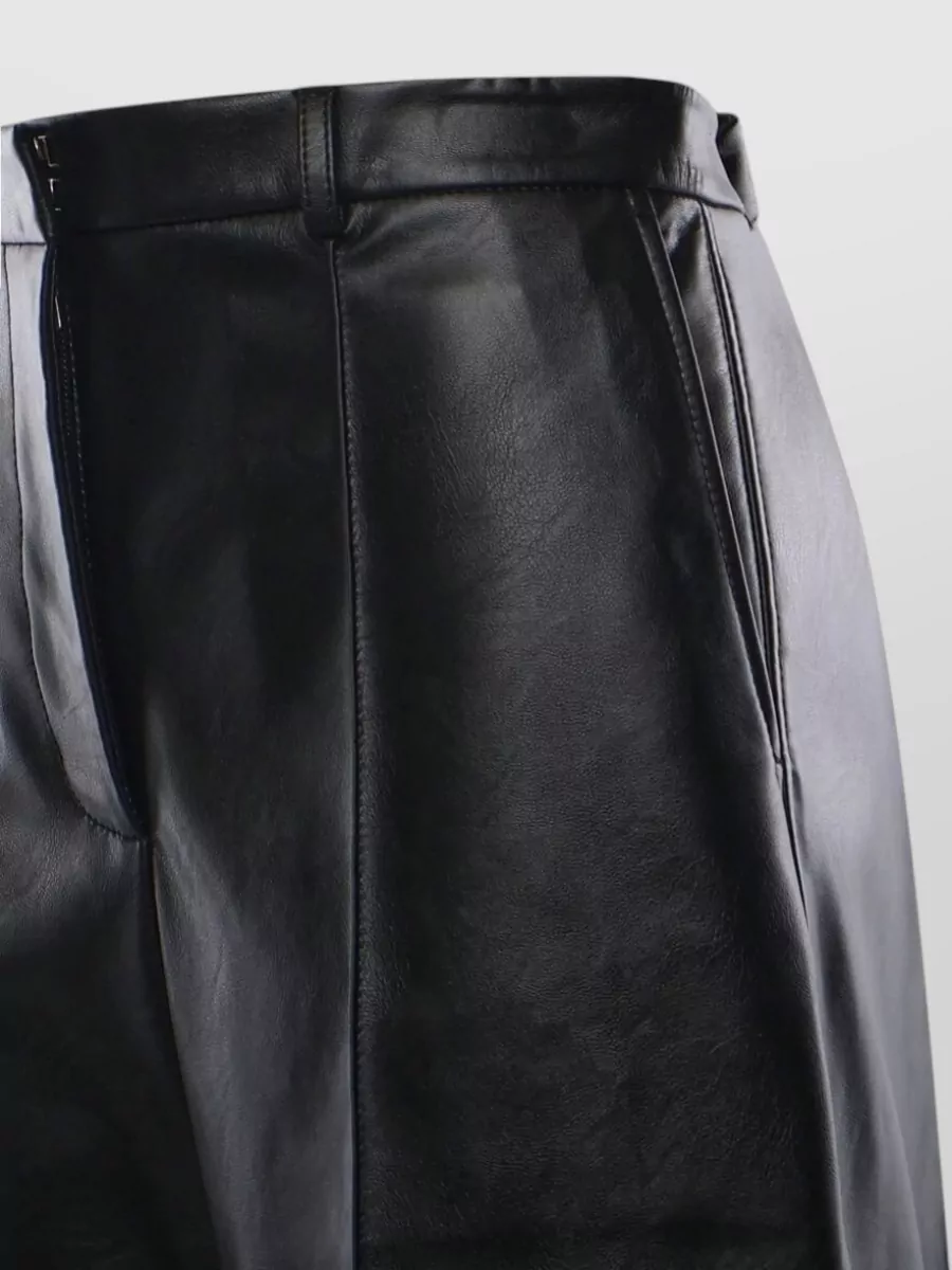 Stella Mccartney Straight Leather Shorts