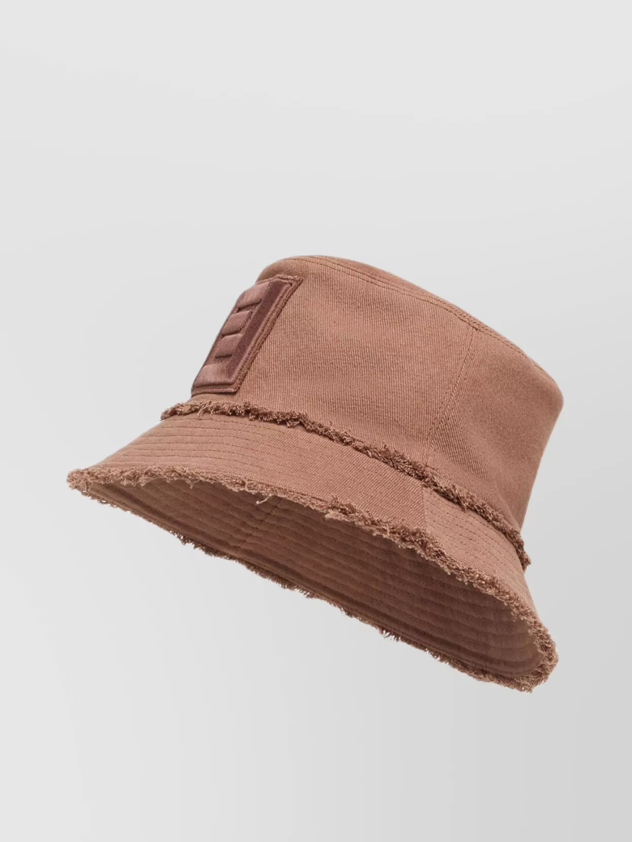 Shop Fendi Fringed Edge Denim Bucket Hat In Pink
