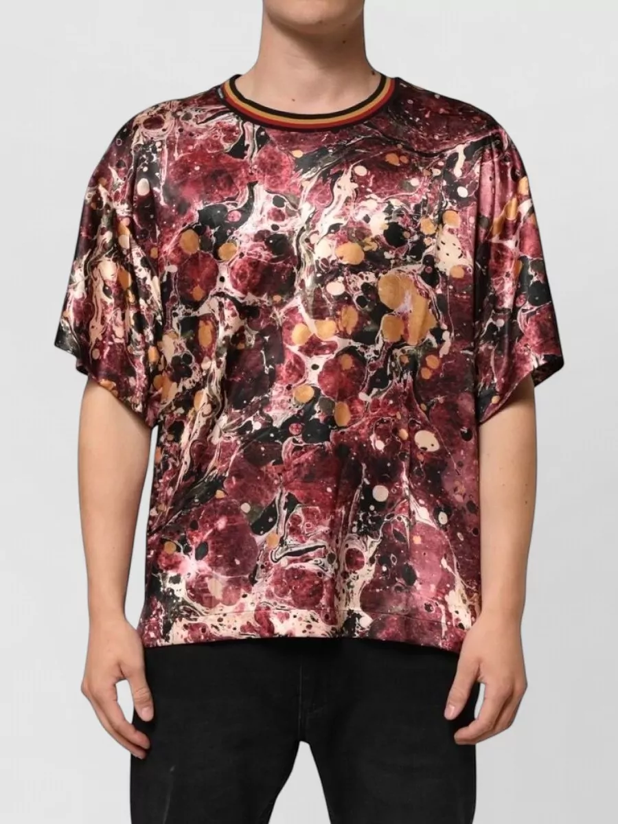Dolce&Gabbana marble print oversized t-shirt
