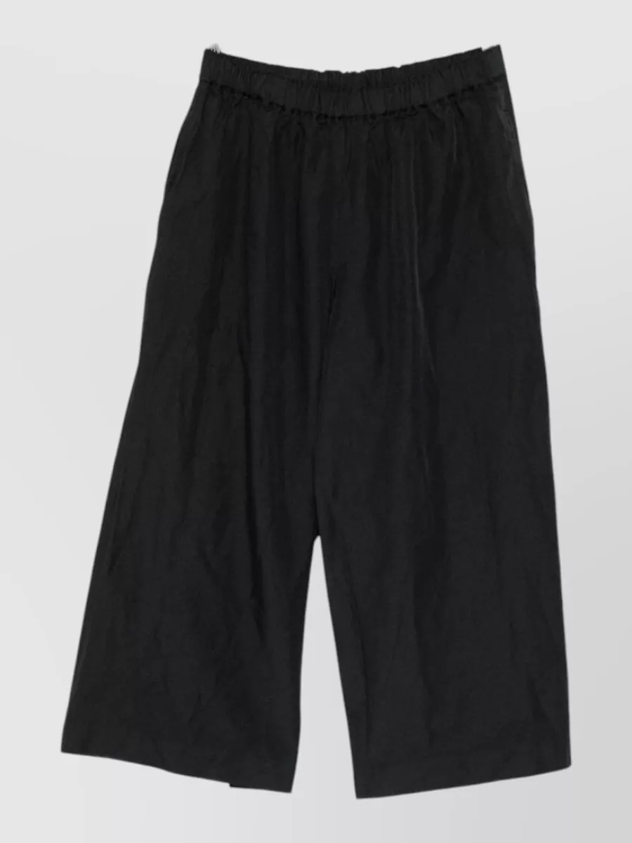 Comme Comme Cropped Wide Leg Shorts Two Pockets