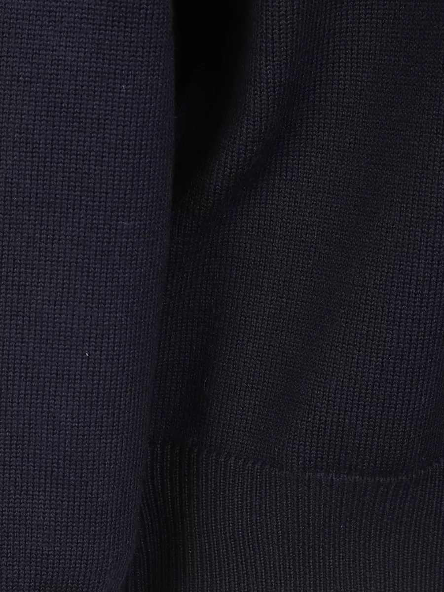 Paul & Shark Knitted Polo Sweater V Neck Ribbed Cuffs Hem