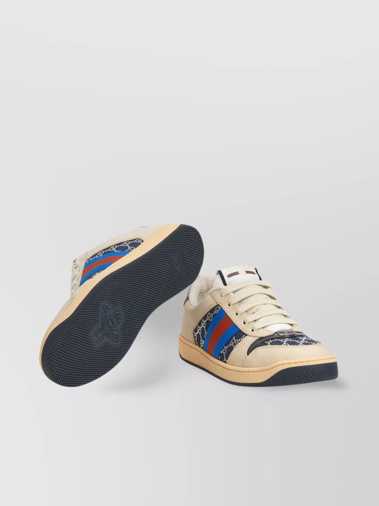 Gucci Denim Sneakers Embellished Gg Crystals