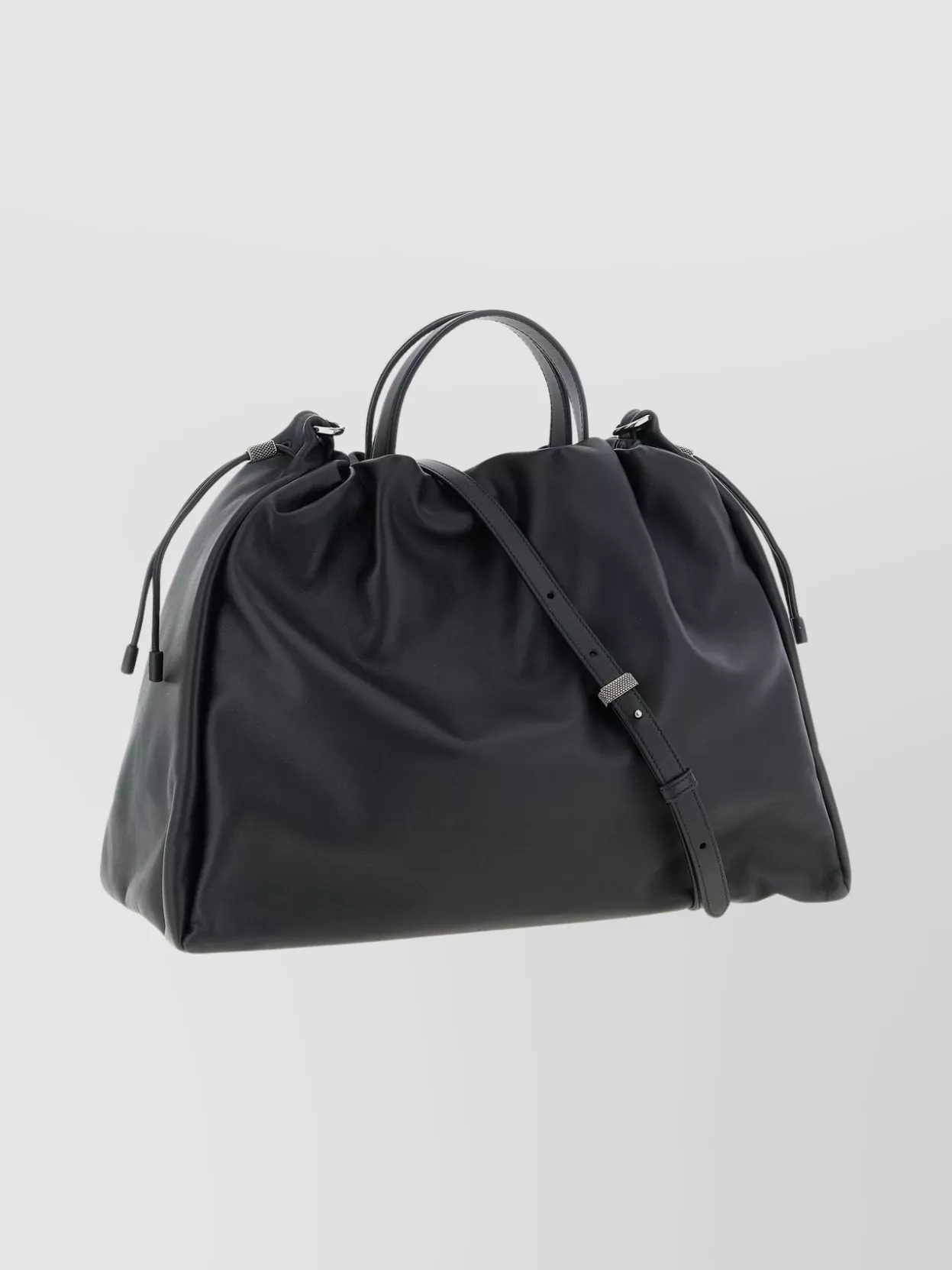 Brunello Cucinelli Spacious Tote Bag Adjustable Strap In Black