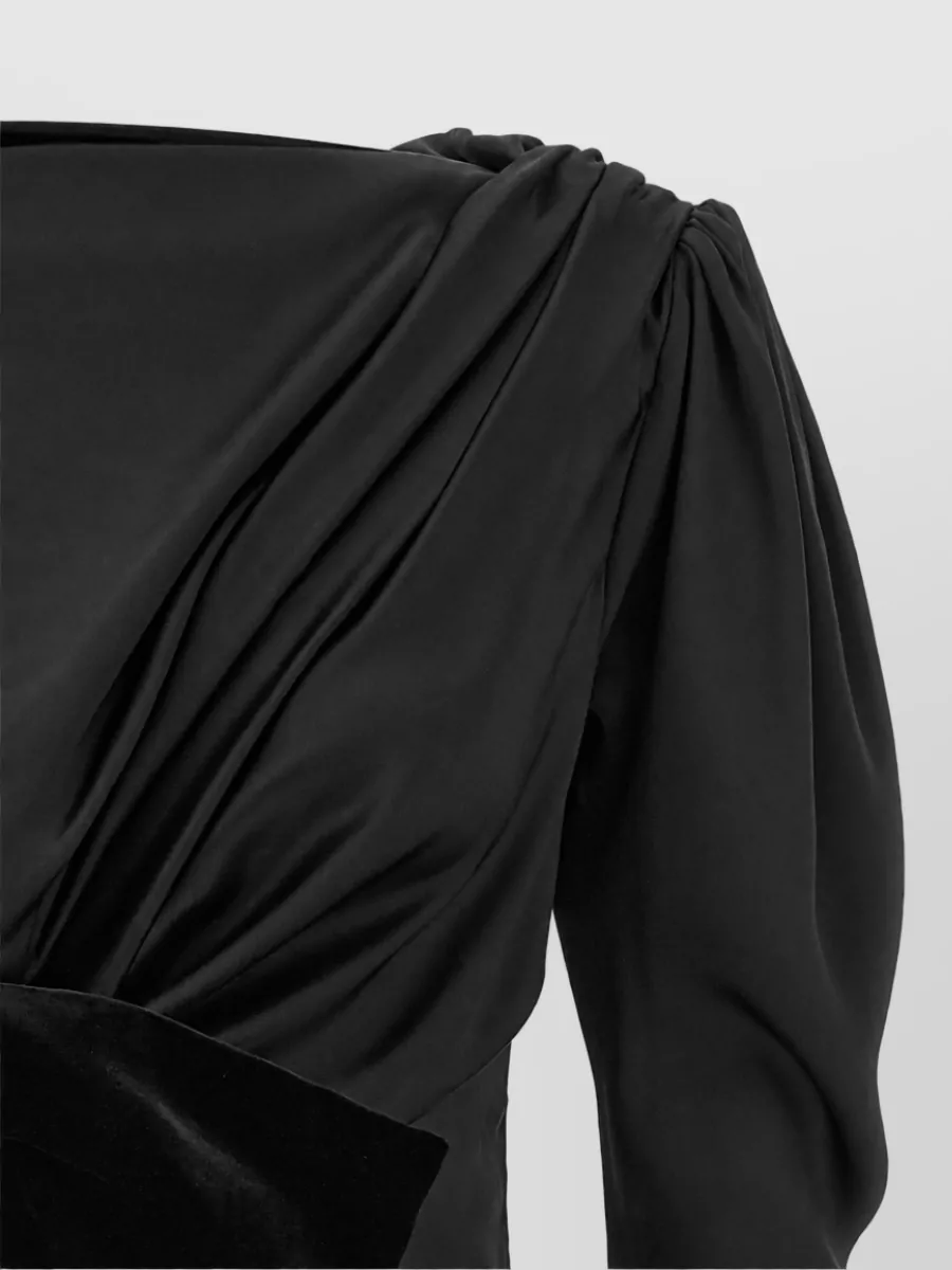Balmain Silk Bow Midi Dress
