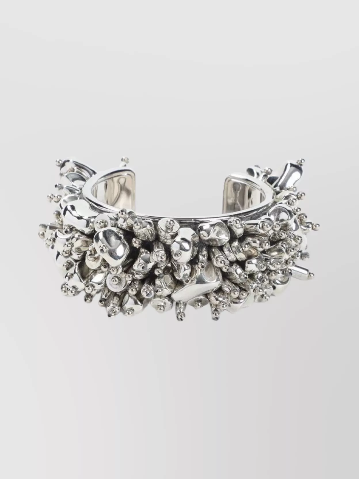 Dries Van Noten Intricate Metallic Textured Bracelet In Metallic