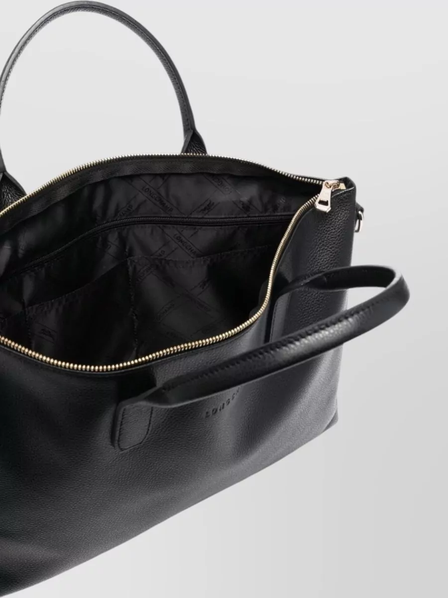 Longchamp Foulonné Laptop Bag Top Handles Shoulder Strap