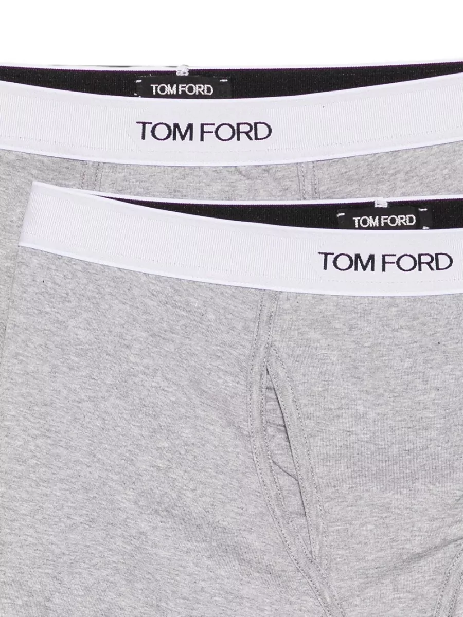 Tom Ford Set Of 2 Logo Waistband Cotton Boxer Briefs