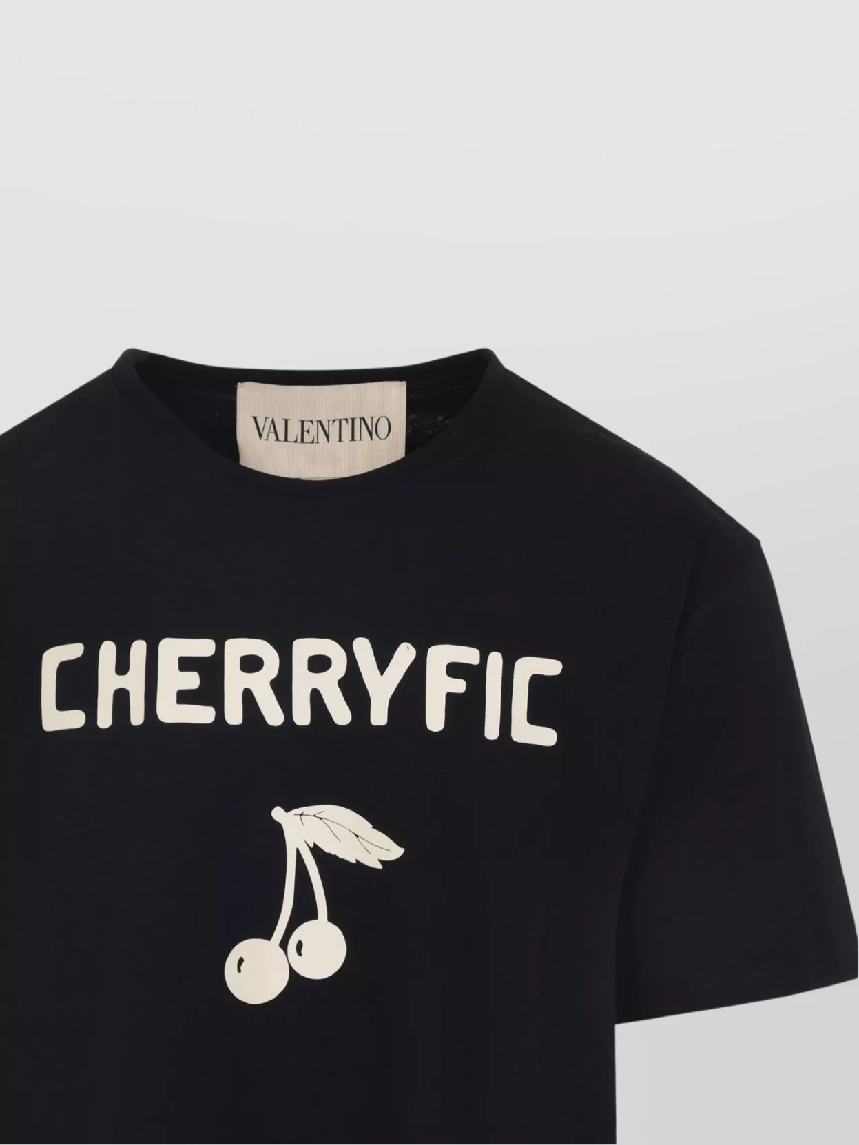 Valentino Cherry Graphic Crew Neck T-Shirt