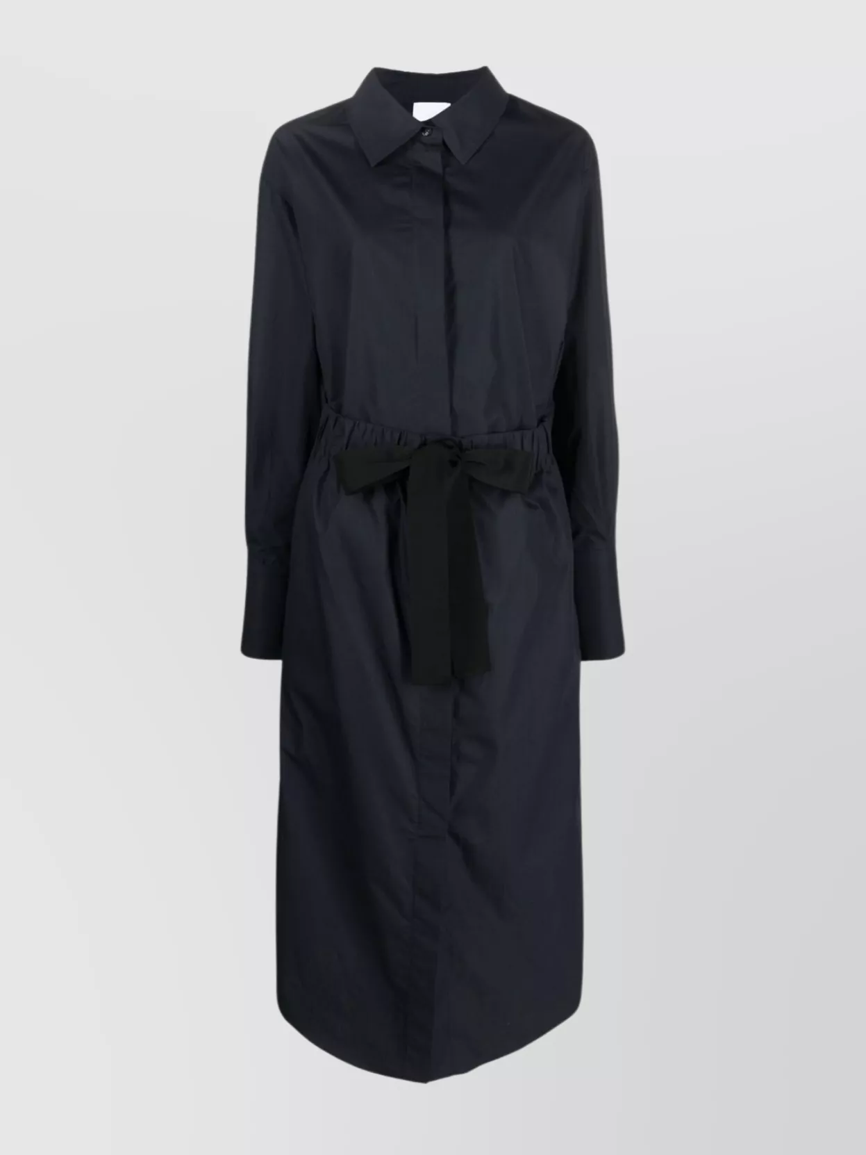 Shop Patou Waist Tie Midi Dress In Black
