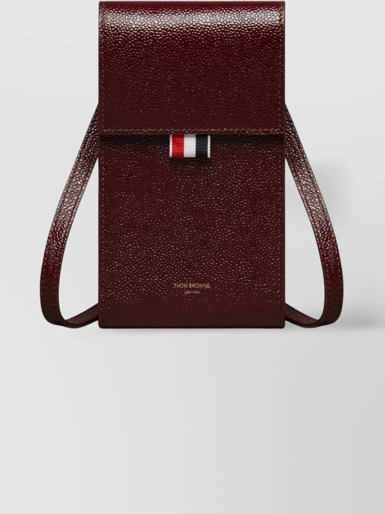 Shop Thom Browne Leather Shoulder Phone Holder
