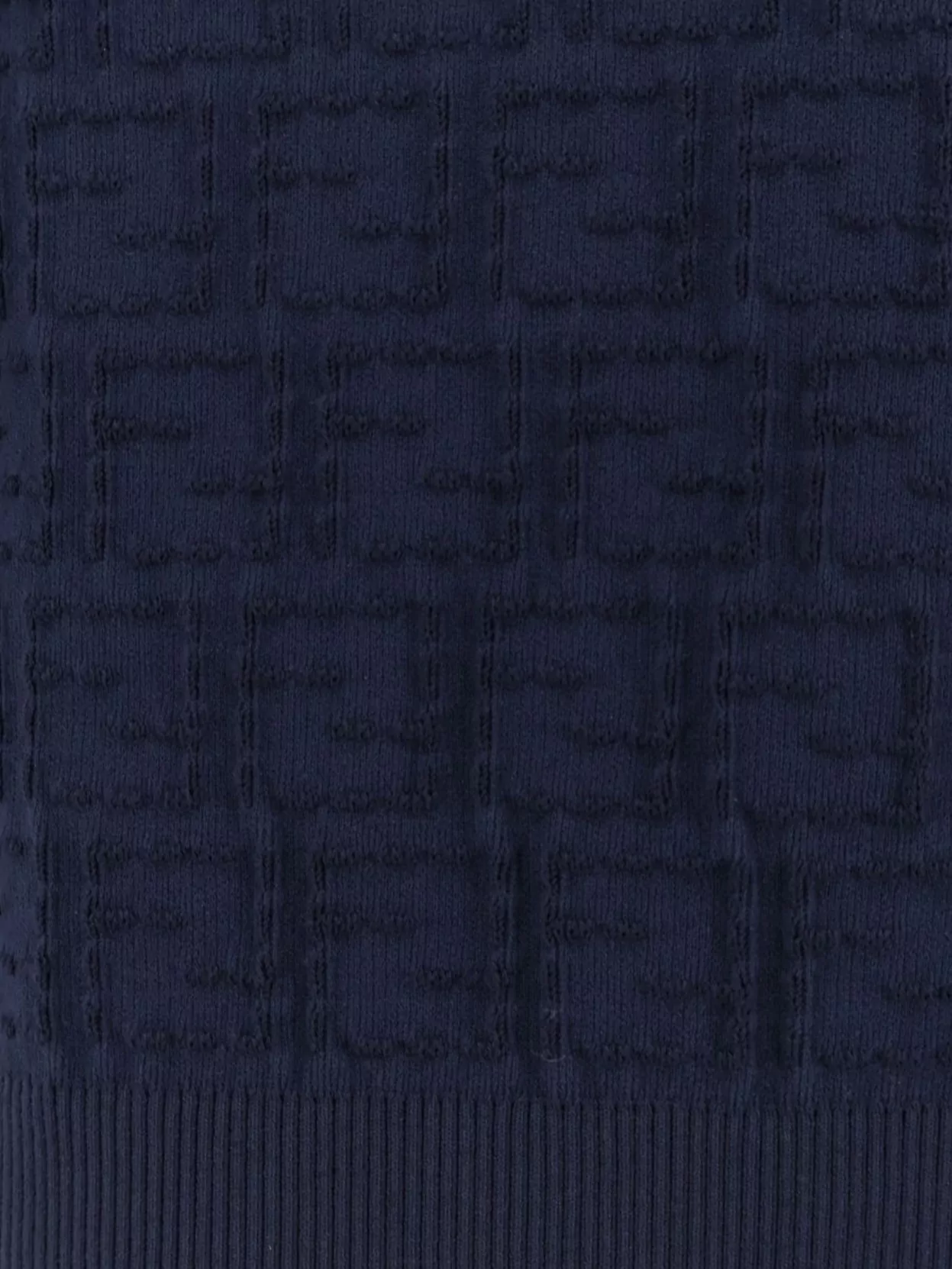 Fendi Ff Pattern Crew-neck Sweater In Blue