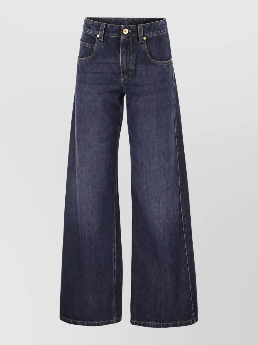 Brunello Cucinelli wide-leg denim trousers
