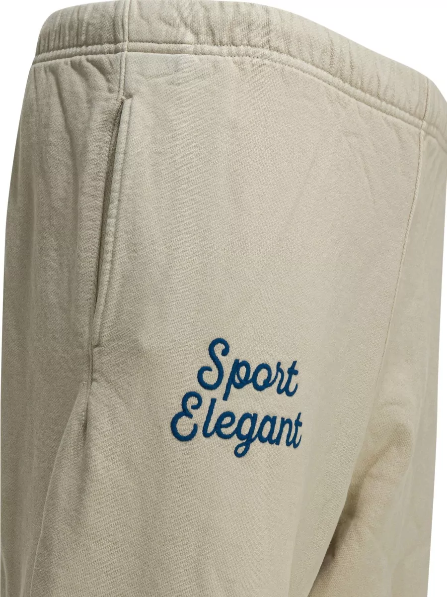 Gallery Dept. Trousers Elastic Waist Cuffs Embroidered Print