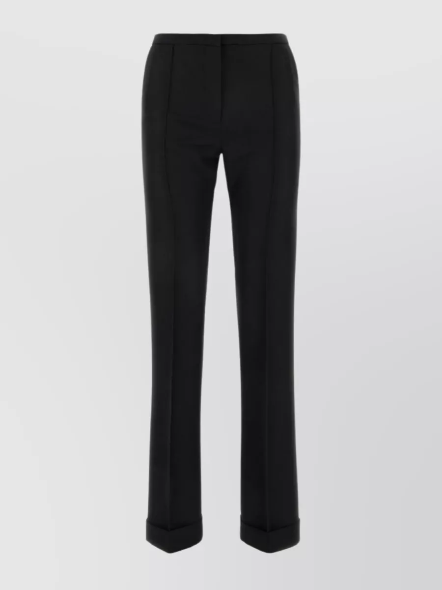 Shop Philosophy Di Lorenzo Serafini Pleated Hemline Trousers With Functional Pockets In Black