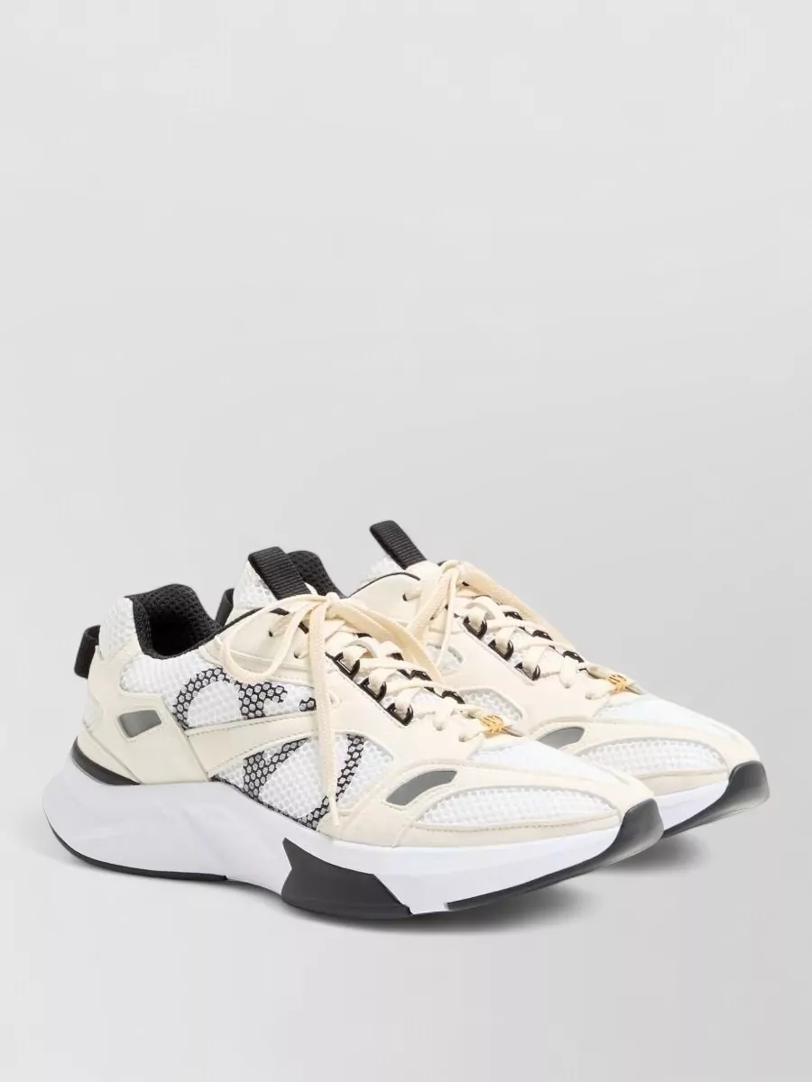 Valentino Garavani mesh suede low-top sneakers