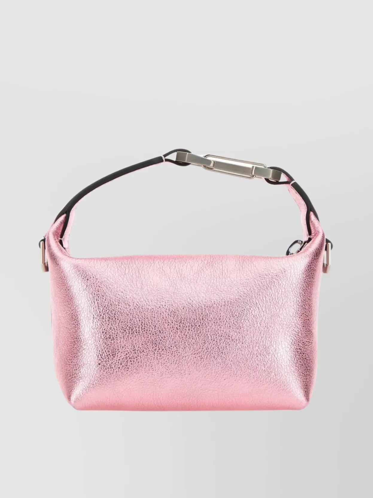 Shop Eéra Leather Moonbag Metallic Finish In Pink