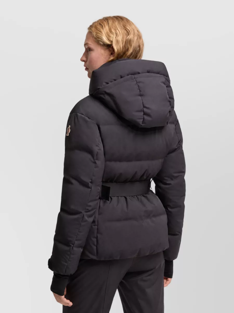 Moncler Down Hooded Belted Ski Jacket