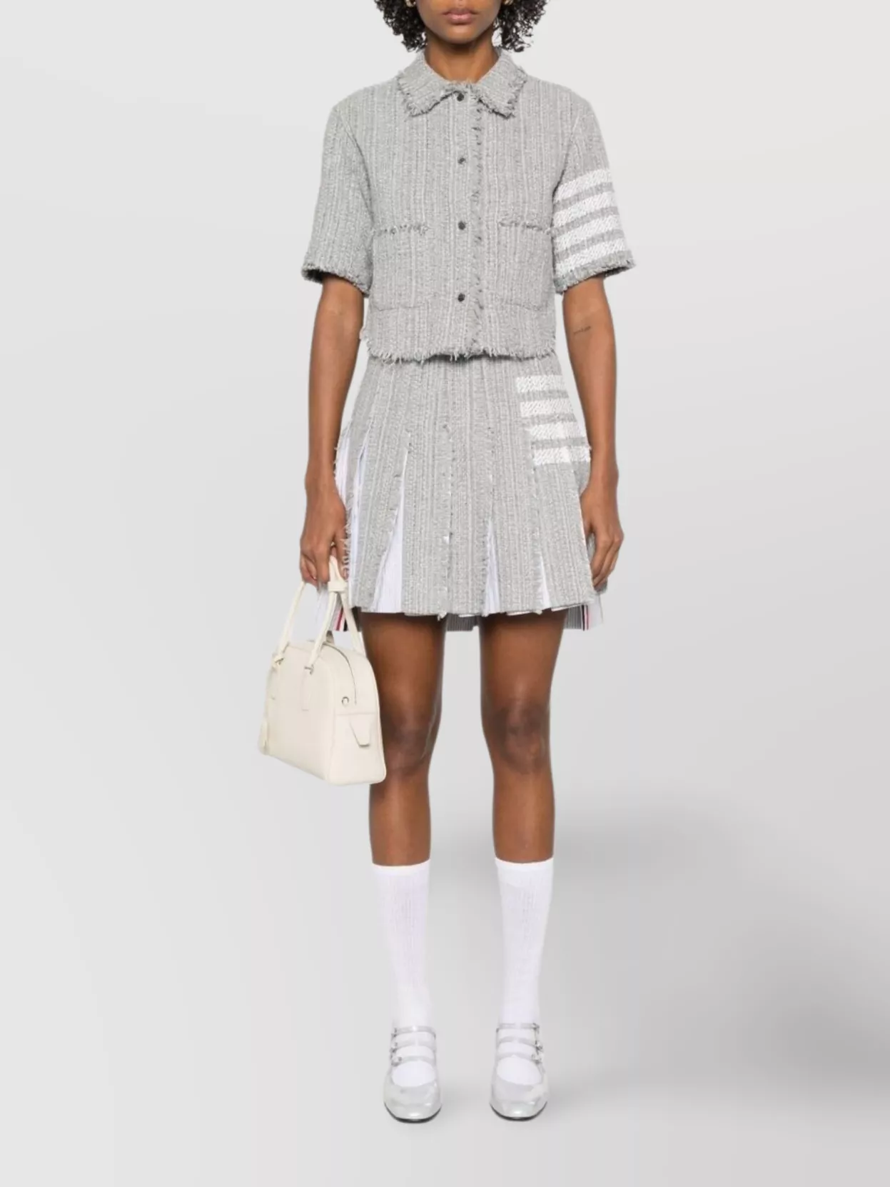 Thom Browne Shirt Cotton Blend Frayed Edges