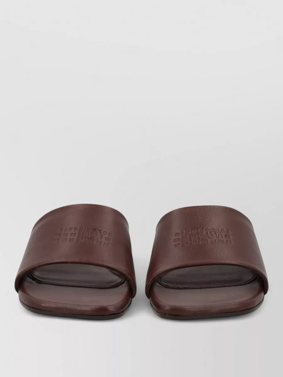 Mm6 Maison Margiela leather heeled slides