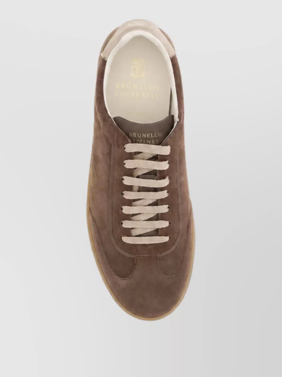 Brunello Cucinelli Calf Leather Low Top Sneakers