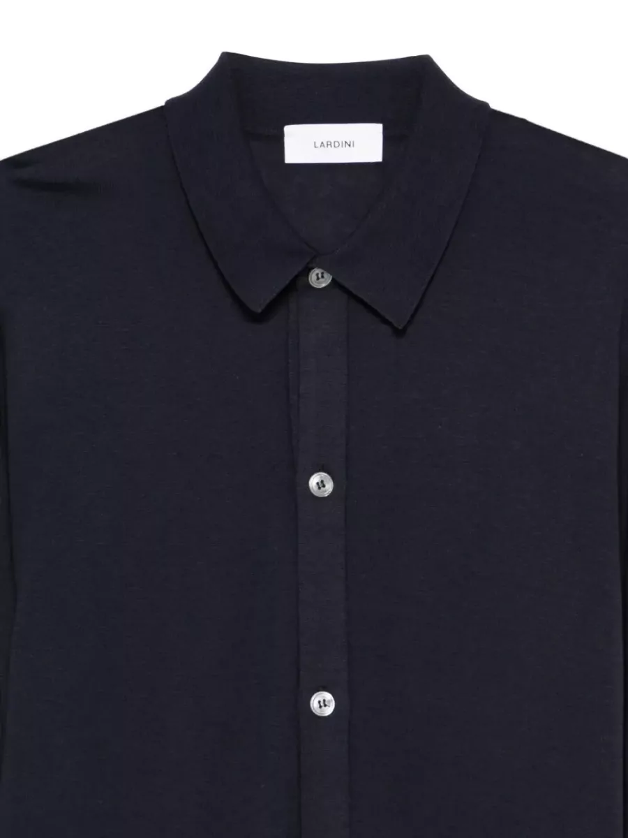 Lardini Shirt Long Sleeves Cuff Detailing Straight Collar