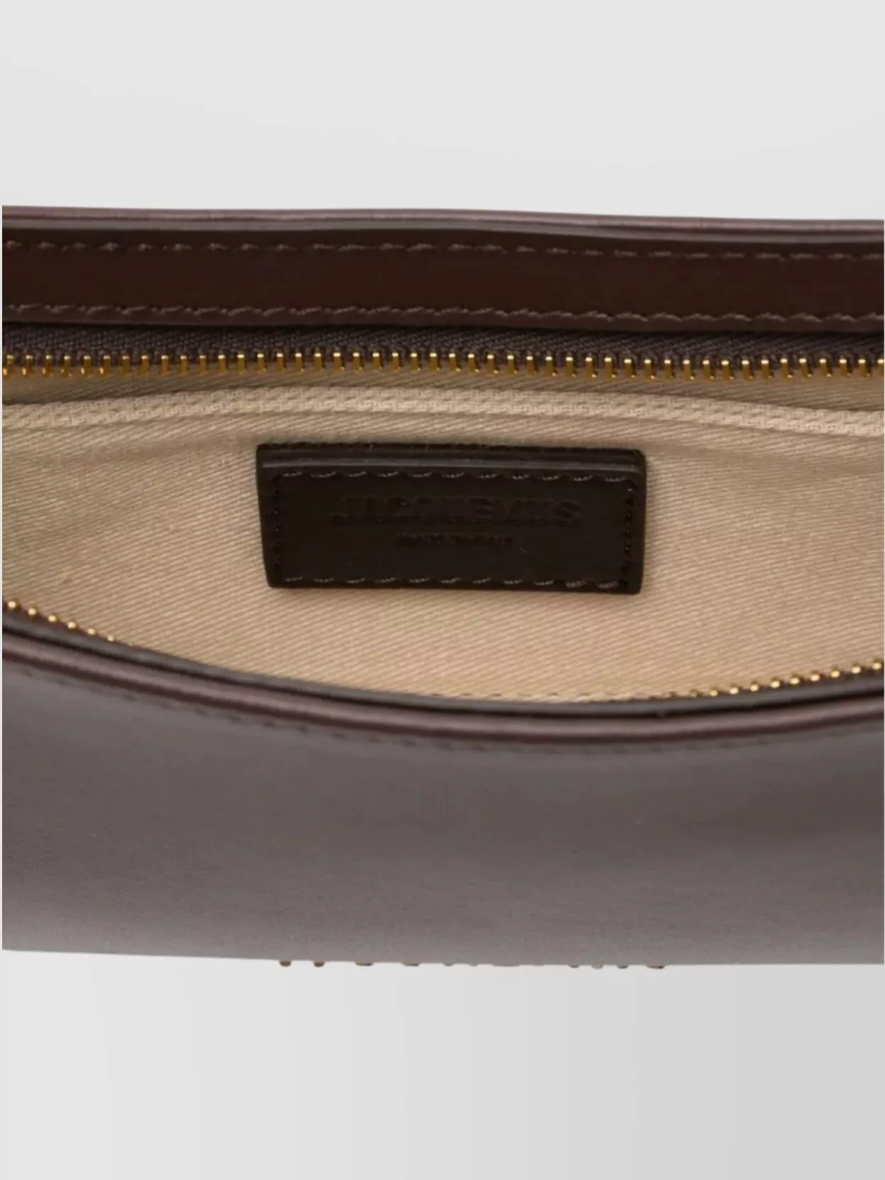 Jacquemus Pearl Kiss Walnut Curved Bag