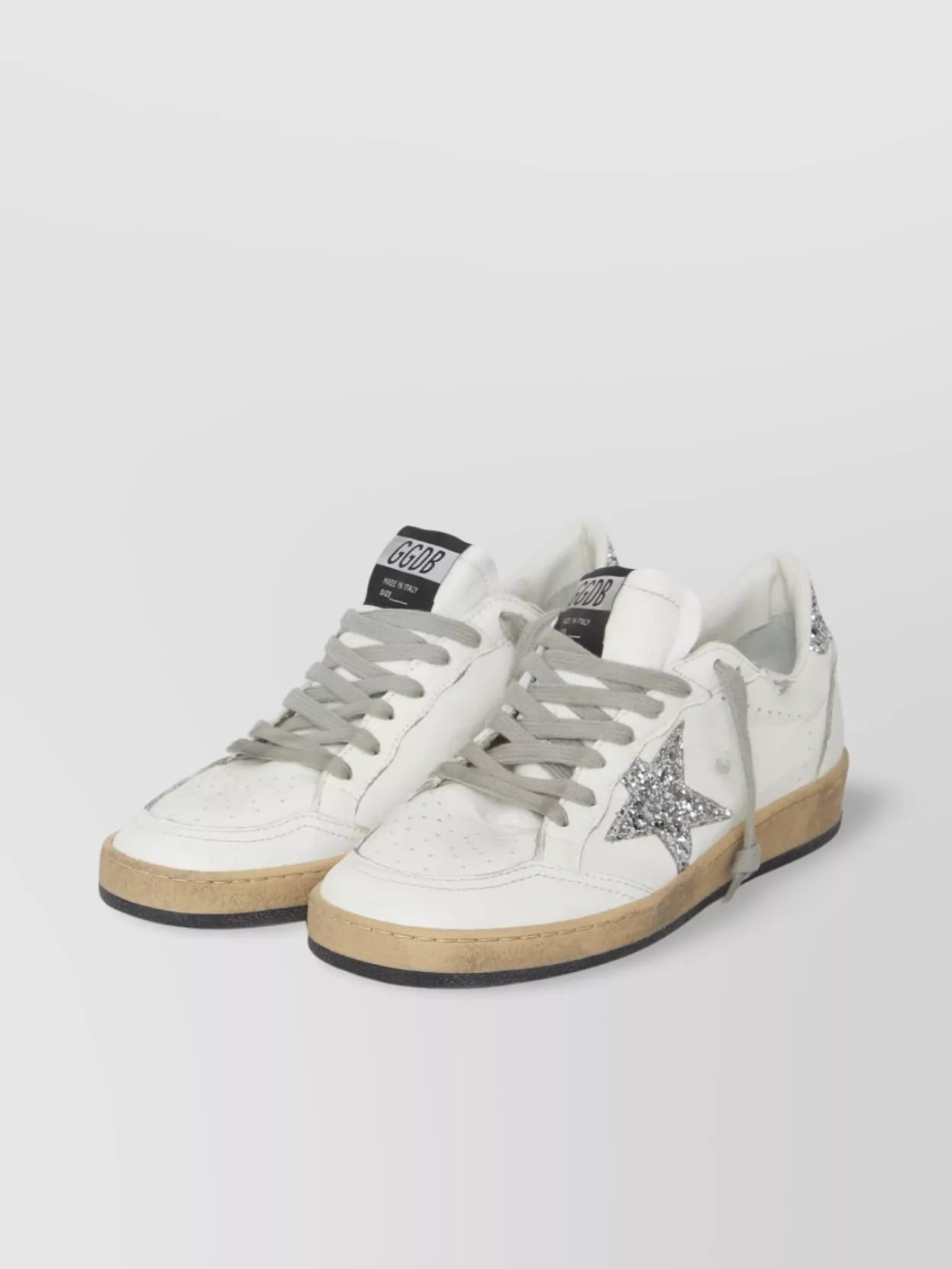 Golden Goose 20mm Ball Star Nappa Leather Sneakers In White