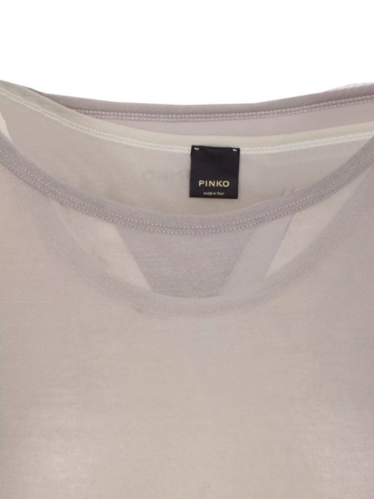Pinko Sheer Round Neck Knitwear With Long Sleeves