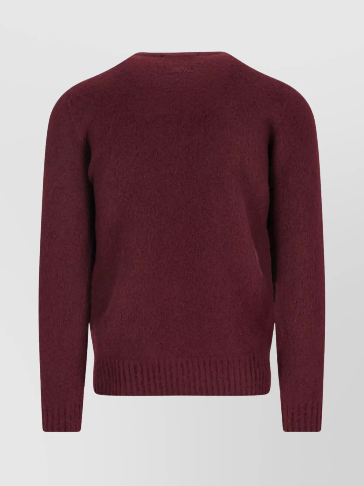Drumohr Soft Textured Crewneck Sweater With Ribbed Cuffs