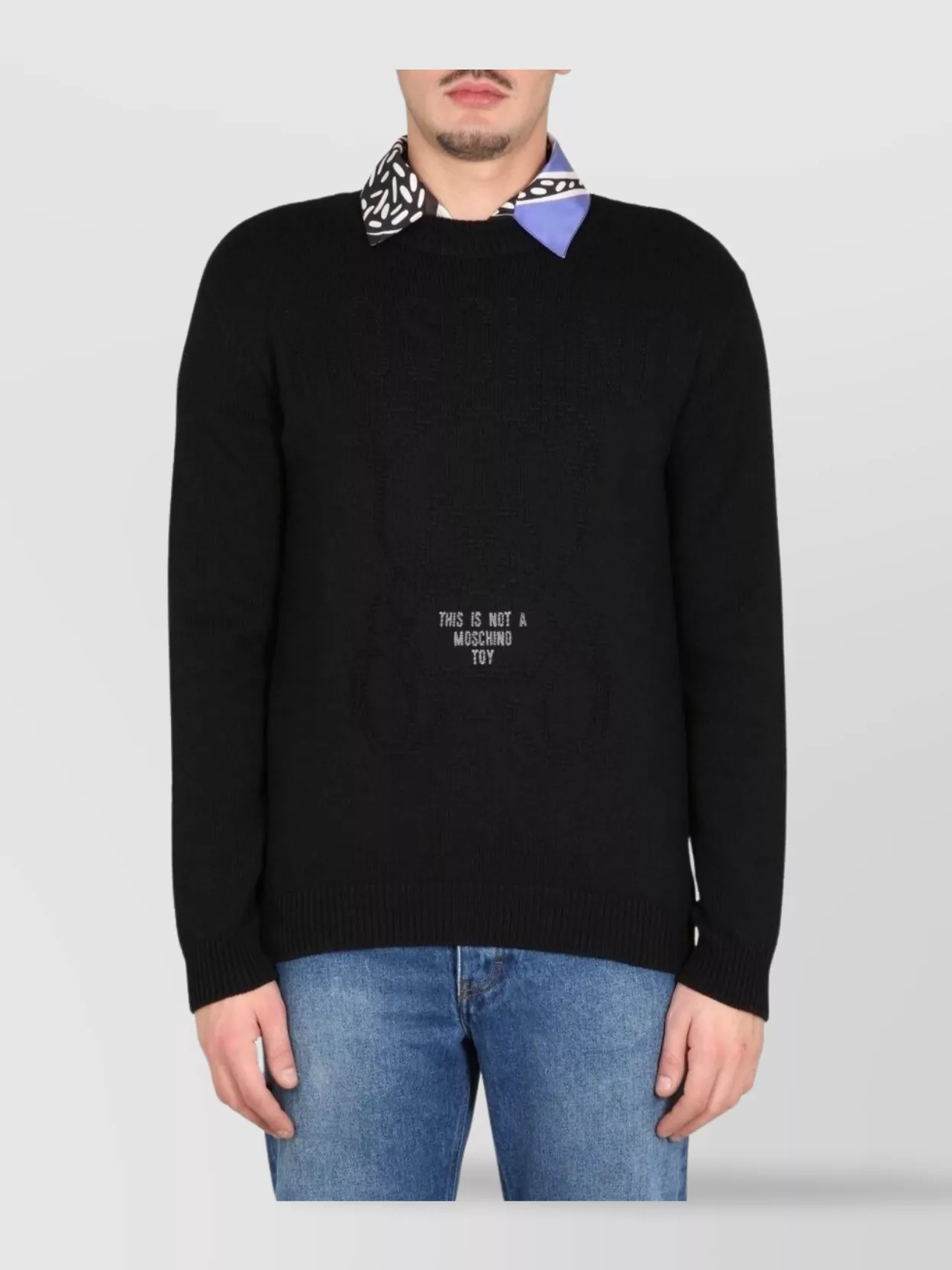 Moschino Crew Neck Cross-Neck Sweater